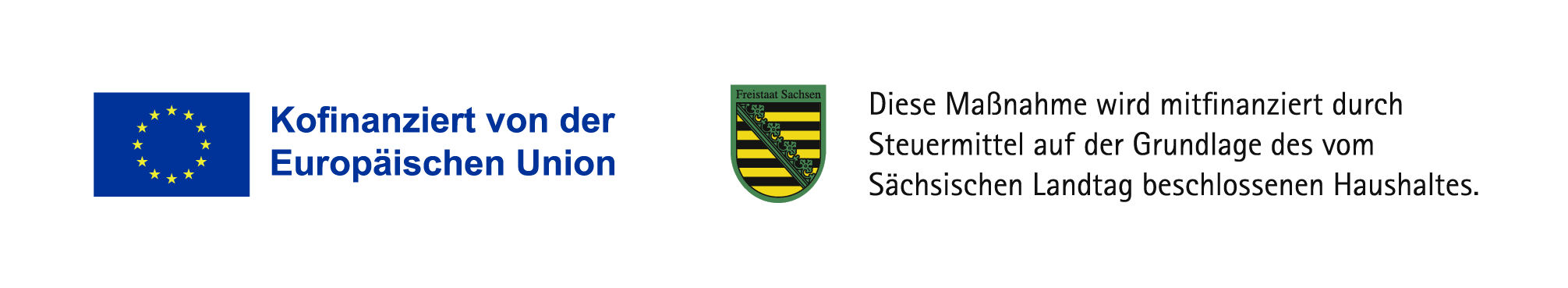 Kofinanziert von der Europäischen Union. Diese Maßnahme wird mitfinanziert durch Steuermittel auf der Grundlage des vom Sächsischen Landtag beschlossenen Haushaltes