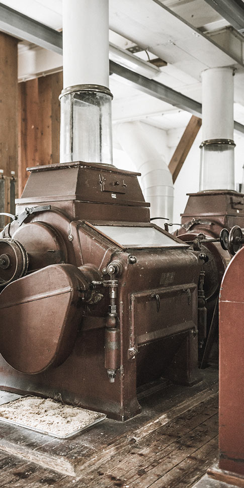 Ein Blick in die historische Mühle der Bäckerei Bärenhecke.